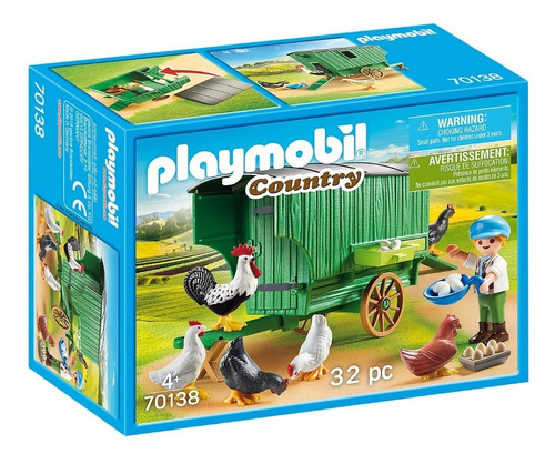 Playmobil Linea Granja - Gallinero Con Granjero - 70138