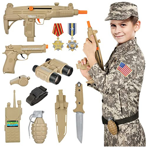 Disfraz De Ejército Niños, Juego De Rol De Soldado, R...