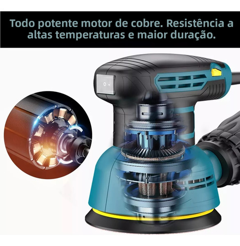 Lixadeira Roto Orbital 350w 5pol Charbs Com 18 Disc