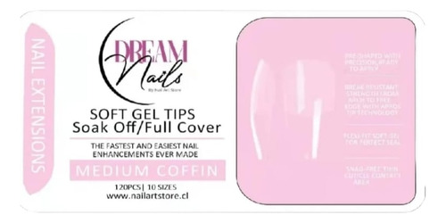 Soft Gel Tips Medium Coffin Marca Americana Dream Nails