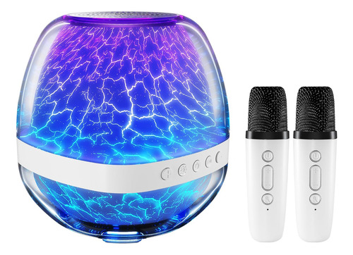 Máquina De Karaoke Mini Bluetooth Con 2 Micrófonos Para Niño