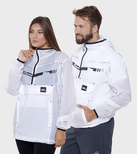 Anorak Alfa Impermeable Con Capucha Montagne Unisex Premium