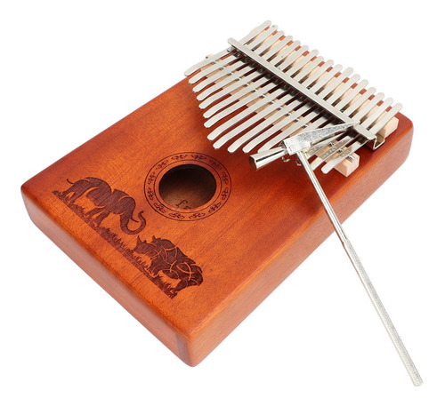 Instrumento De Piano Kalimba, 17 Teclas, Martillo Para Tocar