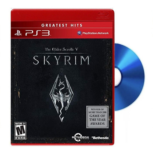 Skyrim Elder Scrolls V Ps3 + Mapa Caja Roja Inconseguibles