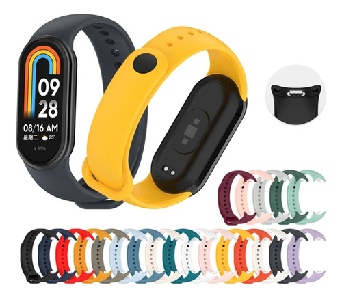 Malla Para Mi Smart Band 8 9 Xiaomi 1.62 Enganche Acero Negro 0 Cm