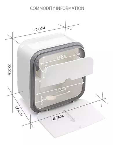 Dispenser Porta Papel Higienico Con Cajón Organizador Baño