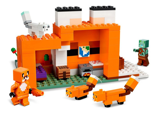Imagen 4 de 5 de Bloques para armar Lego Minecraft 21178 193 piezas en caja