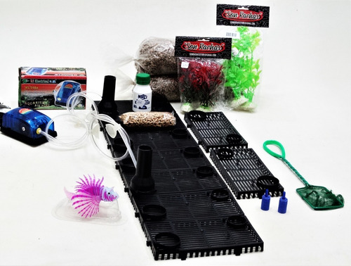 Kit Para Peceras Hasta 90 Litros Combo Accesorios