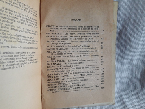 El Conflicto Arabe Israeli Sartre Goldmann Picasso Ed. Kl