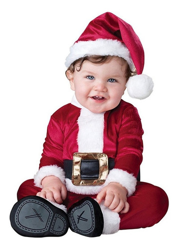 Imagen 1 de 3 de Disfraz Papa Noel Bebe Talla 18 A 24 Meses Halloween Nuevo