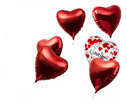 Corazones De 18 Pulgadas Inflado Con Helio