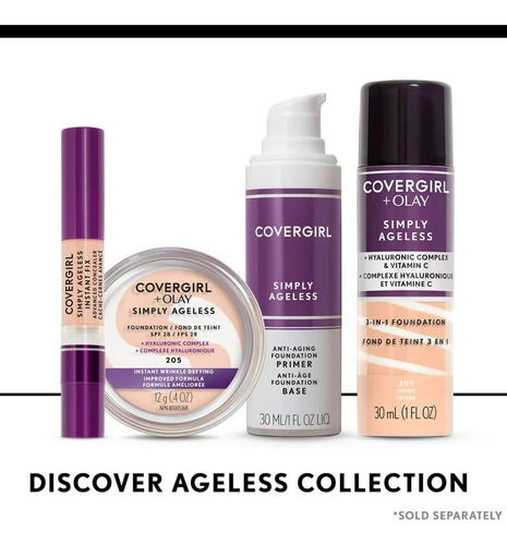 Covergirl & Olay Simply Ageless - Base De Maquillaje 3 En 1
