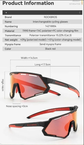 Imagen 6 de 10 de Lentes Fotocromaticos Y Polarizados Deportivos Mujer Hombre