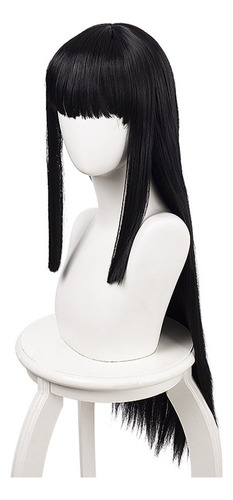 Cosplay Preto Comprido E Liso Para Menina Colorful Co
