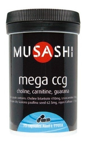 Musashi Mega Carnitina Ccg 1115mg Quemador De Grasas 75 Caps