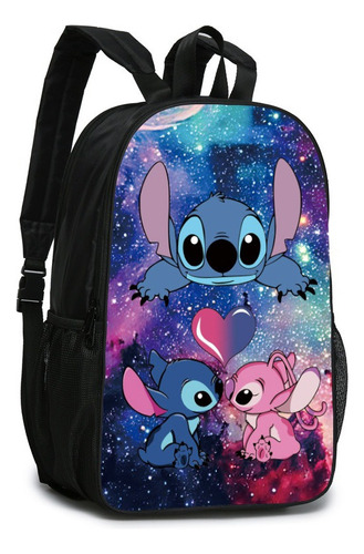 Stitch Doble Cara Mochila Escolar Bolsa Viaje Para Portátil