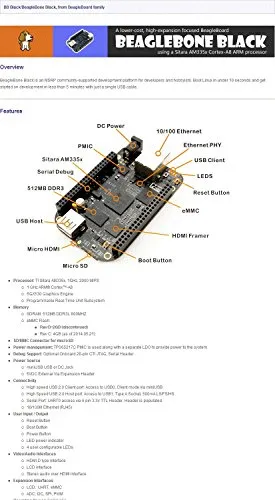 Waveshare Beaglebone Black Rev C, 1 Ghz, Arm Cortex-a8, 512