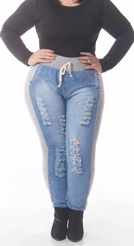 calça jeans moletom feminina mercado livre