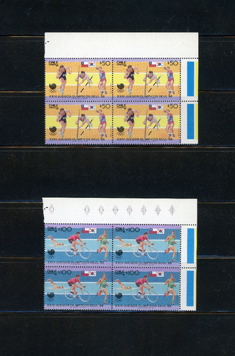 Sellos Postales De Chile. Xxivº Juegos Olímpicos - Seúl '88.