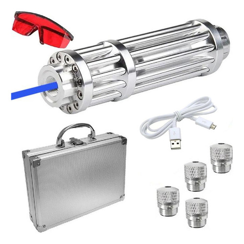 Kit De Rayo Láser Potente, Mxlzt-001, Potencia 1500mw, Alcan Láser Azul