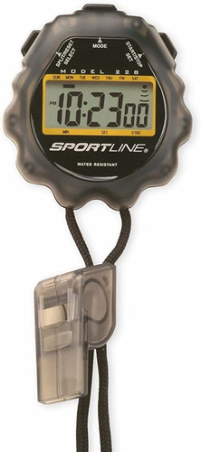 Sportline - Cronómetro Deportivo Resistente Al Agua Con Pa.