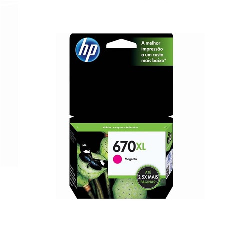 Cartucho De Tinta Hp 670 Xl Magenta Cz119a Original