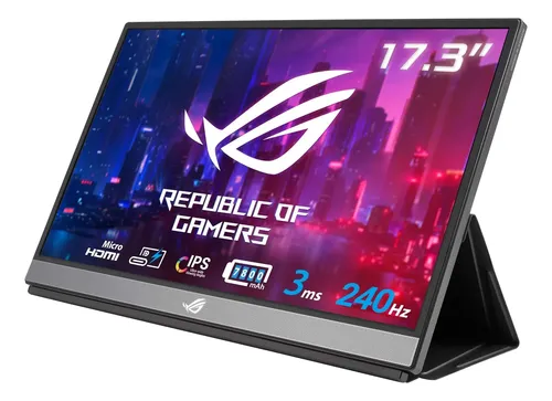 Monitor Portátil Asus Rog Strix, 1080p Ips 17,3'' 240hz | MercadoLivre