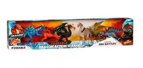 Kid Galaxy Dragons Paquete De Accion De 6 Dragones