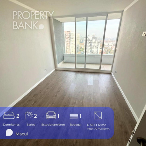 Nuevo Depto. 70 M2 Con 2 Dorm. Mariposa En Macul