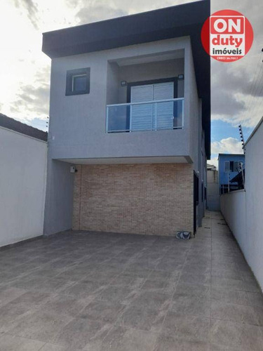 Imagem 3 de 14 de Sobrado Novo Em Condomínio! 2 Dormitórios, Quintal Com Churrasqueira, 1 Vaga De Garagem, 53 M² À Venda Por R$ 260.000 - Parque Bitaru - São Vicente/sp - So0675