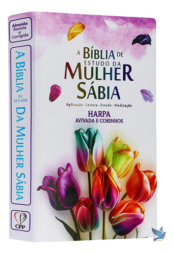 Box Bíblia Estudo Da Mulher Sábia Capa Tulipas Aquarela E