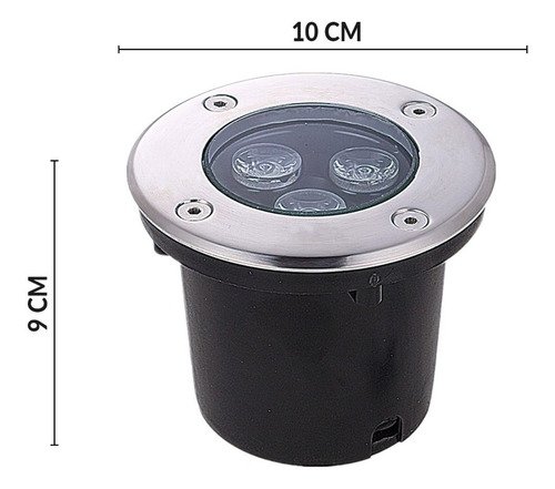 Foco Reflector Led De Piso Embutido 3 W Ip 67 / Hb Led