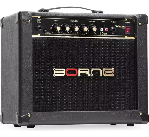 Amplificador Borne Vorax 630 Para Guitarra 25w Preto/dourado