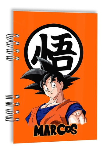 Libreta Personalizada. Goku. Dragon Ball Z. (media Carta) | MercadoLibre