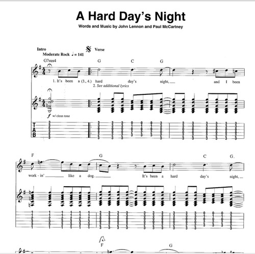 Lennon Mccartney Guitar Play Alone 8 Partitura Tabla Beatles