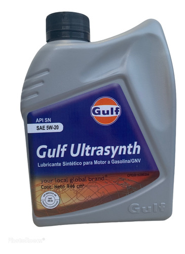 Aceite Sintético 5w20 Gulf