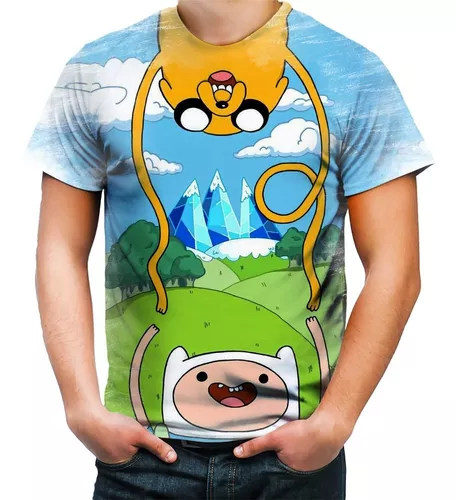 Camiseta Jake e Finn Hora de Aventura branca