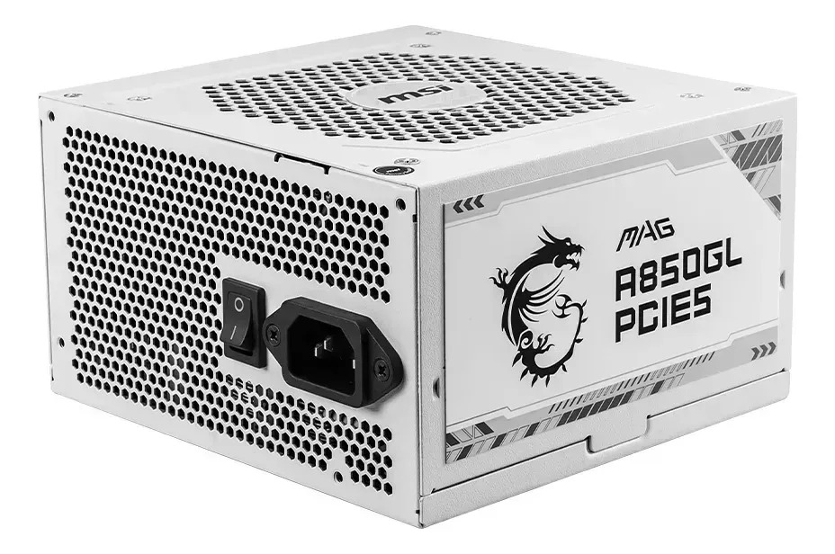 Foto do produto: Fonte 850w Branca Msi Mag A850gl, 80 Plus Gold, Modular