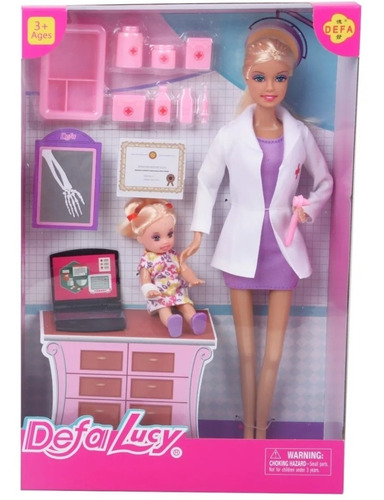 Set Muñeca Defa Lucy Doctora Con Accesorios