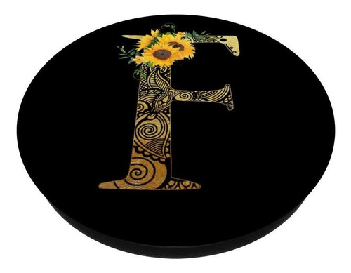 Sunflower Pop Socket Letra F Funda Para Teléfono Con ...