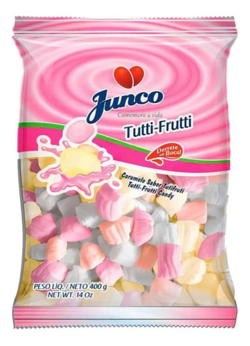 Bala Coco Aniversário Junco Tutti Frutti 400g
