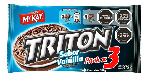 Galleta Sandwich Triton® Vainilla Multipack 3x126g