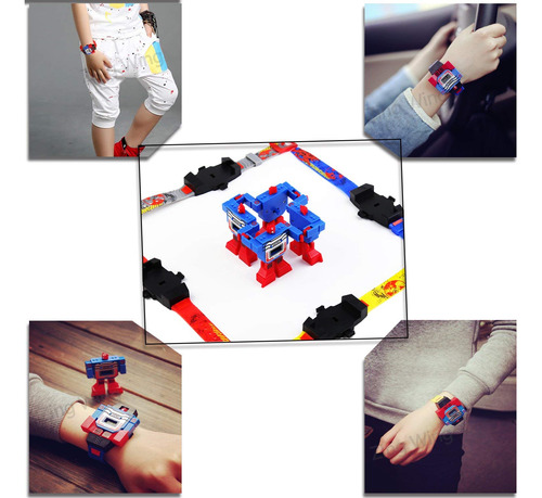Transformers Robot Forma Reloj Para Niños
