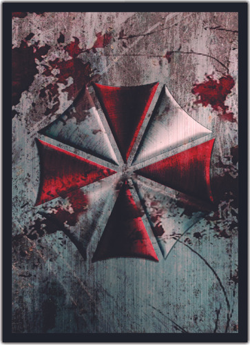 Quadro Decorativo Resident Evil Games Jogos Umbrella Moldura