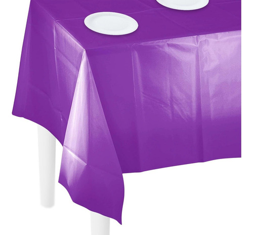 Mantel Plástico Reutilizable 1,37 X 2,74 Mt. Color Violeta Oscuro