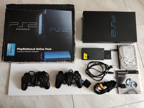 Consola Sony Playstation Ps2 Fat + 2 Control Original + Caja