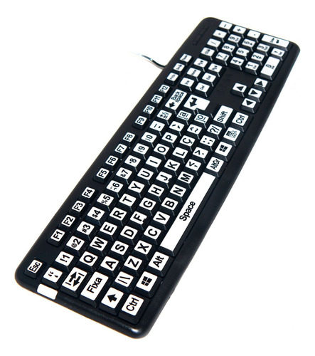 Teclado Braille Ampliado Baixa Visão Adaptado Alto Contraste