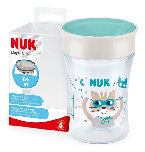 Vaso Nuk Magic Cup Azul 250 Ml 8 Meses 360 Vasito Involcable