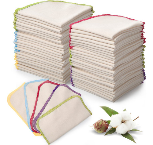 45 Toallitas De Franela Reutilizables Para Bebés Lavables Na