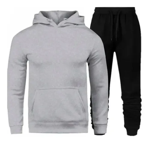 comprar Conjunto Moletom Liso Calça Blusa Canguru Ótima Qualidade